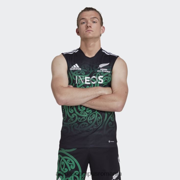 adidas campus romania maiotă neagră maori all blacks de performanță de rugby bărbați negru/verde J266N21547