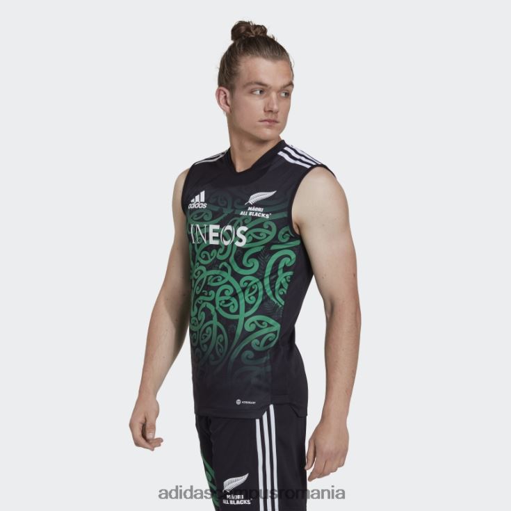adidas campus romania maiotă neagră maori all blacks de performanță de rugby bărbați negru/verde J266N21547
