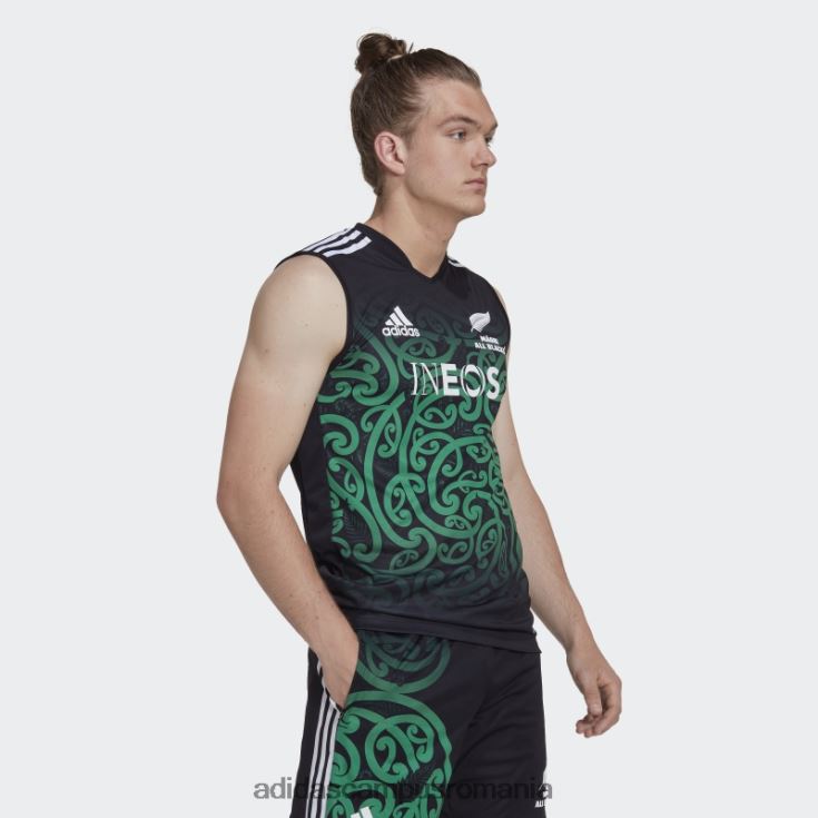 adidas campus romania maiotă neagră maori all blacks de performanță de rugby bărbați negru/verde J266N21547