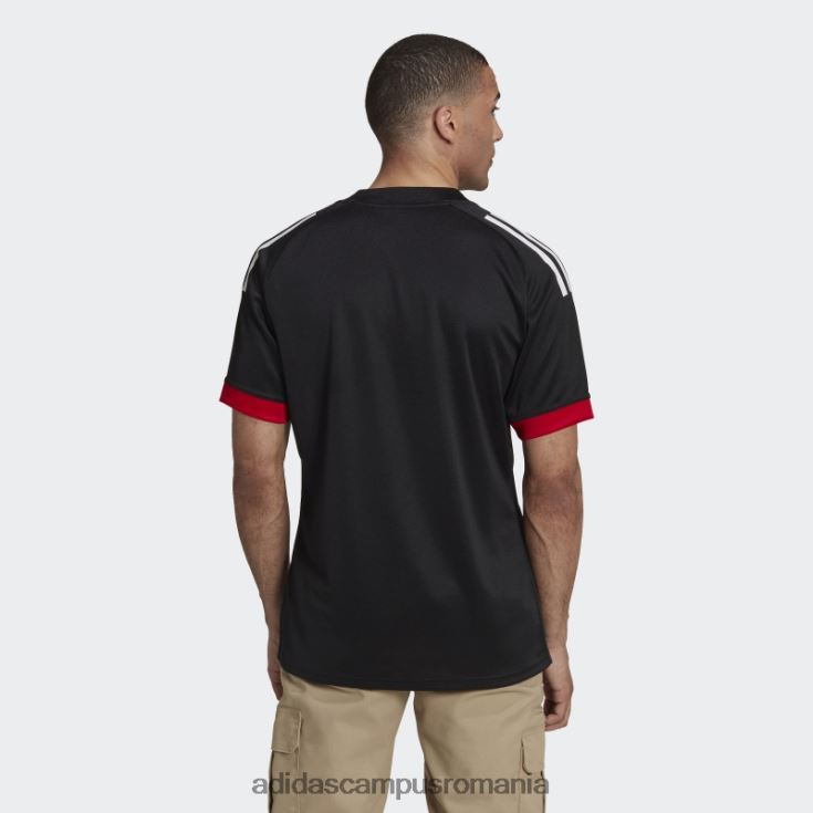 adidas campus romania negru maori all blacks rugby replica tricou acasă adidas bărbați negru/alb/stacojiu J266N21155