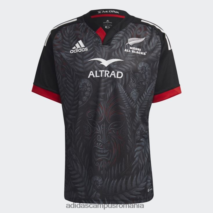 adidas campus romania negru maori all blacks rugby replica tricou acasă adidas bărbați negru/alb/stacojiu J266N21155