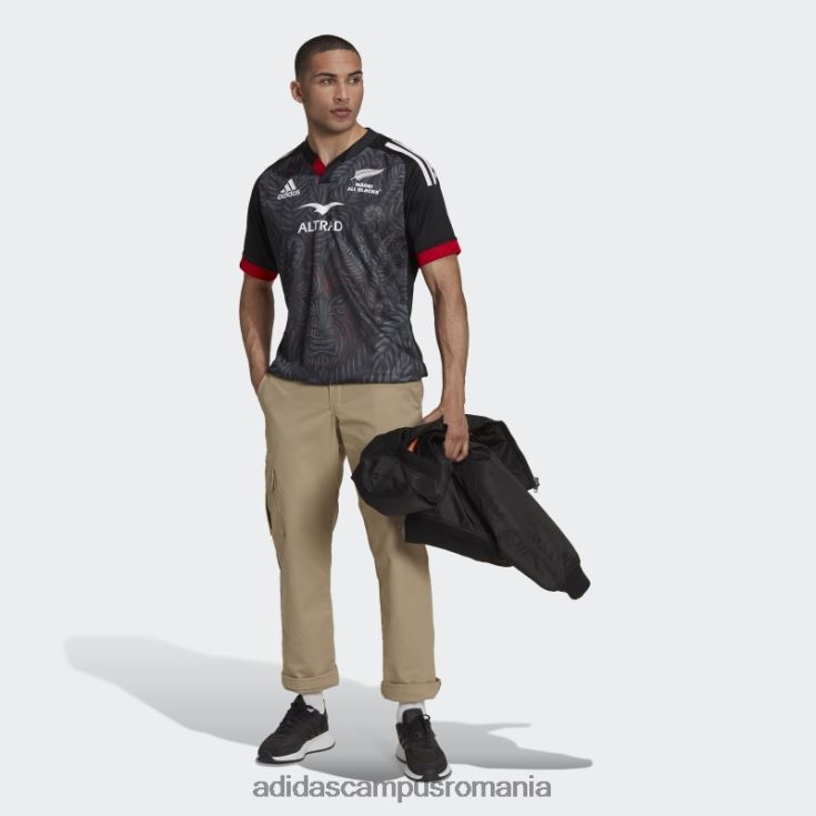 adidas campus romania negru maori all blacks rugby replica tricou acasă bărbați negru/alb/stacojiu J266N213853