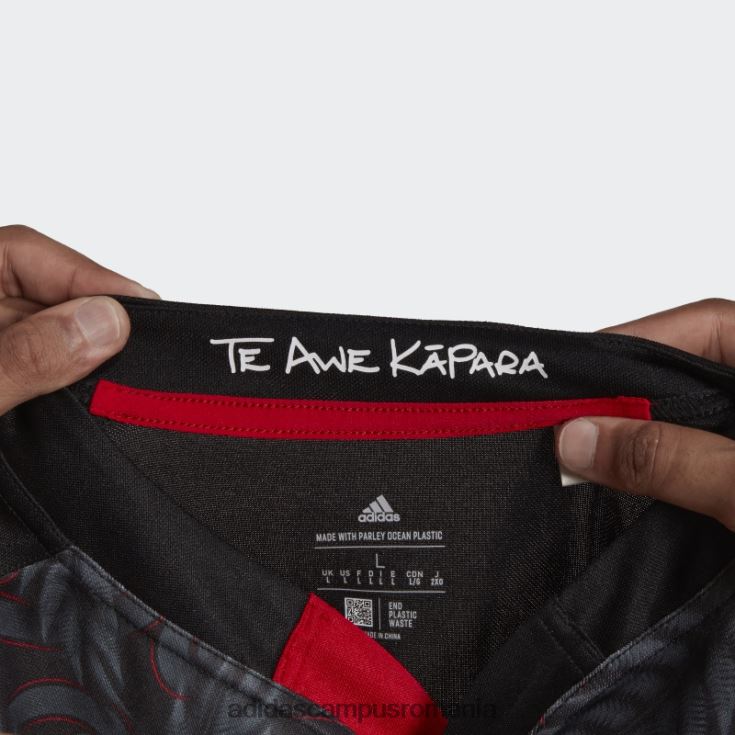 adidas campus romania negru maori all blacks rugby replica tricou acasă bărbați negru/alb/stacojiu J266N213853