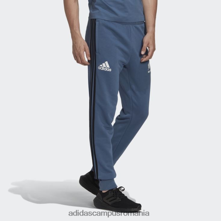 adidas campus romania oțel all blacks rugby 3 dungi pantaloni de trening adidas bărbați otel/alb/negru J266N213695