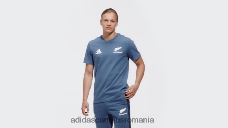 adidas campus romania oțel all blacks rugby tricou bumbac adidas bărbați otel/alb J266N213773
