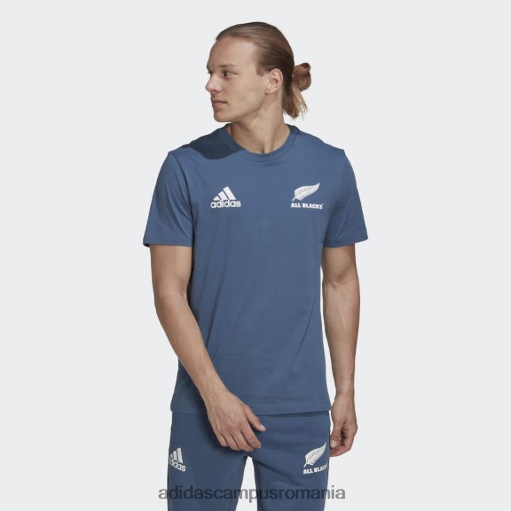 adidas campus romania oțel all blacks tricou din bumbac rugby adidas bărbați otel/alb J266N21221