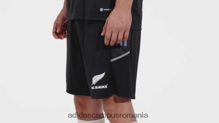 adidas campus romania pantaloni scurți de sport de rugby negri all blacks bărbați negru/otel/alb J266N213450