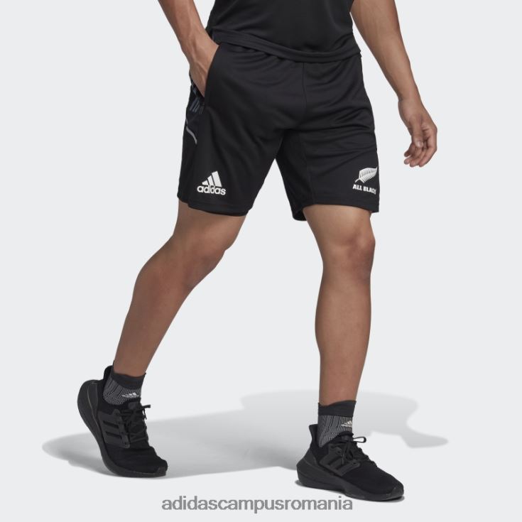 adidas campus romania pantaloni scurți de sport de rugby negri all blacks bărbați negru/otel/alb J266N213450