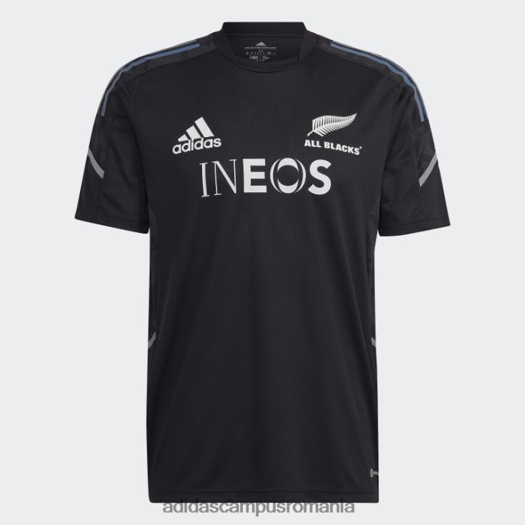 adidas campus romania tricou negru de performanță rugby all blacks bărbați negru/alb/otel J266N213486