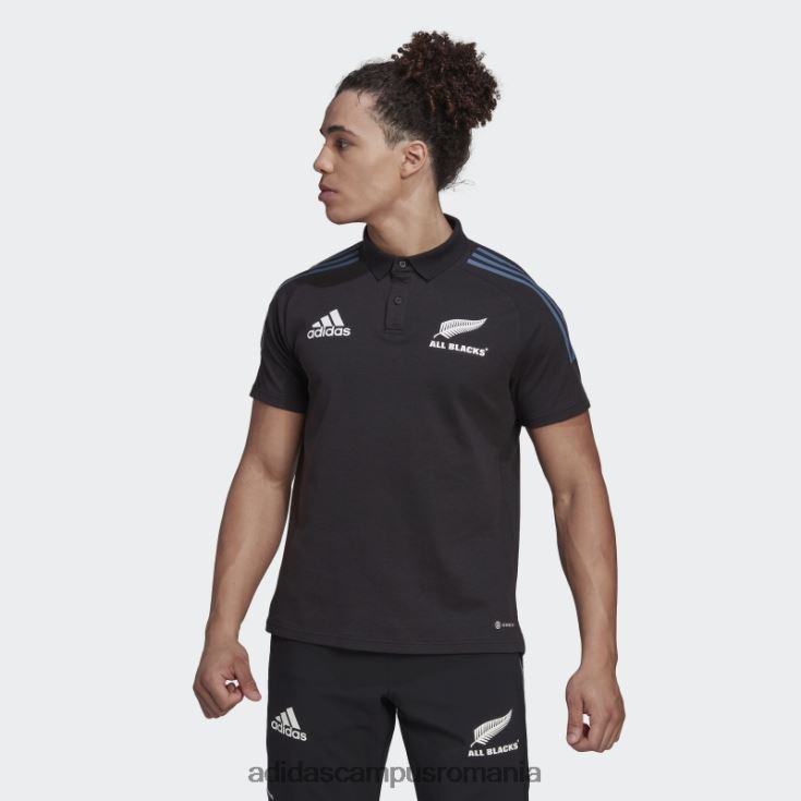 adidas campus romania tricou polo all blacks rugby negru bărbați negru/otel/alb J266N2805