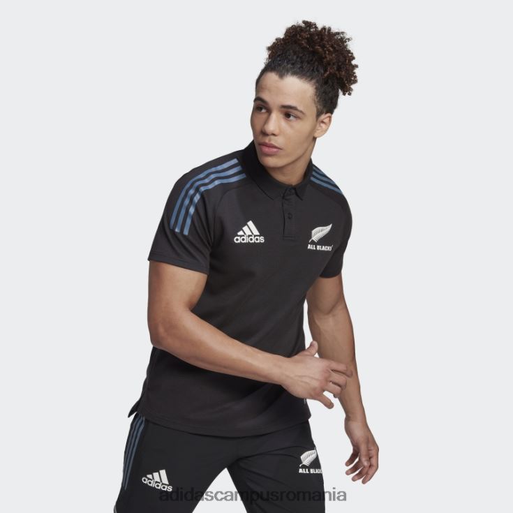 adidas campus romania tricou polo all blacks rugby negru bărbați negru/otel/alb J266N2805