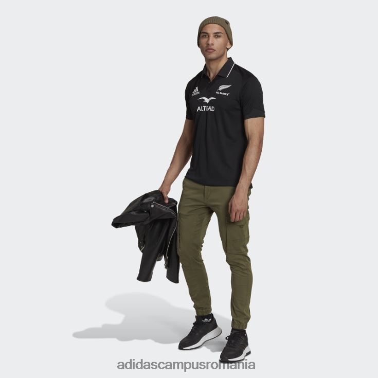 adidas campus romania tricou polo negru all blacks rugby acasă bărbați alb negru J266N213991