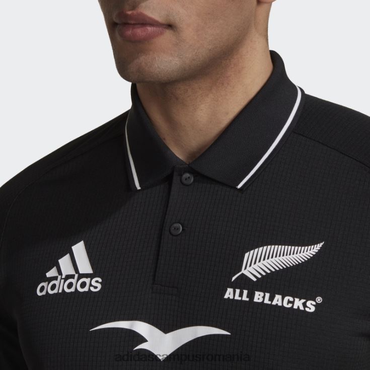 adidas campus romania tricou polo negru all blacks rugby acasă bărbați alb negru J266N213991