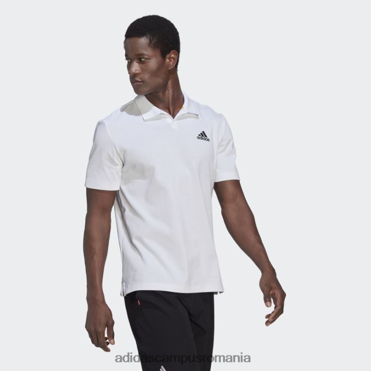 adidas campus romania Clubhouse 3-bar tricou polo tenis alb bărbați alb J266N214996