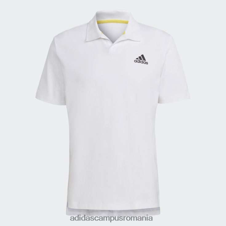 adidas campus romania Clubhouse 3-bar tricou polo tenis alb bărbați alb J266N214996