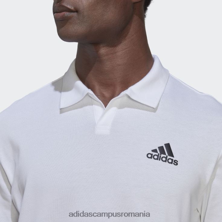 adidas campus romania Clubhouse 3-bar tricou polo tenis alb bărbați alb J266N214996