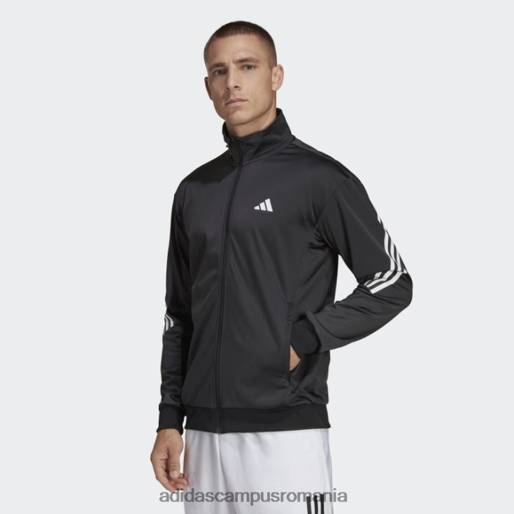 adidas campus romania Geacă tenis tricot 3 dungi negru adidas bărbați negru J266N213542