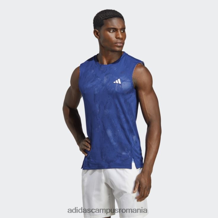 adidas campus romania Tricou fără mâneci tenis melbourne victory blue bărbați albastru victorie J266N23649