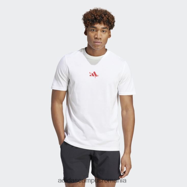 adidas campus romania aeroready tenis roland garros tricou grafic alb bărbați alb J266N214504