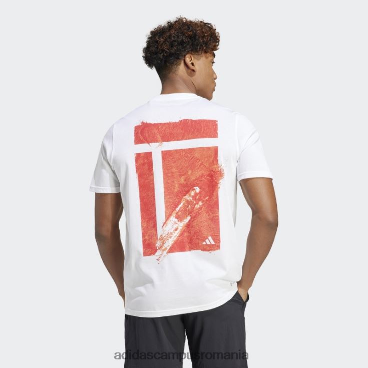 adidas campus romania aeroready tenis roland garros tricou grafic alb bărbați alb J266N214504