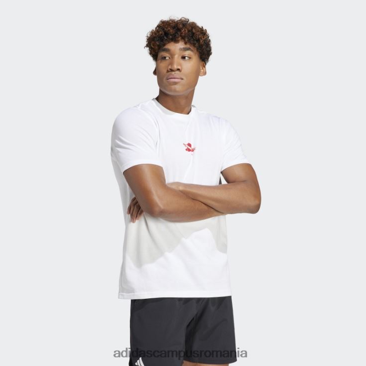 adidas campus romania aeroready tenis roland garros tricou grafic alb bărbați alb J266N214504