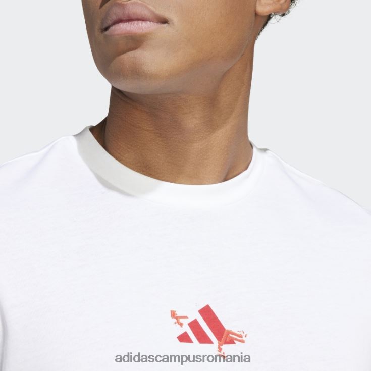 adidas campus romania aeroready tenis roland garros tricou grafic alb bărbați alb J266N214504