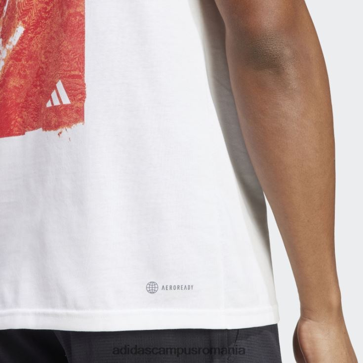 adidas campus romania aeroready tenis roland garros tricou grafic alb bărbați alb J266N214504