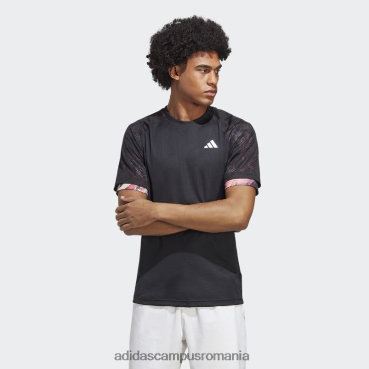 adidas campus romania black melbourne tennis heat.rdy tricou raglan bărbați negru J266N214026