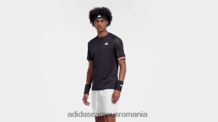 adidas campus romania black melbourne tennis heat.rdy tricou raglan bărbați negru J266N214026