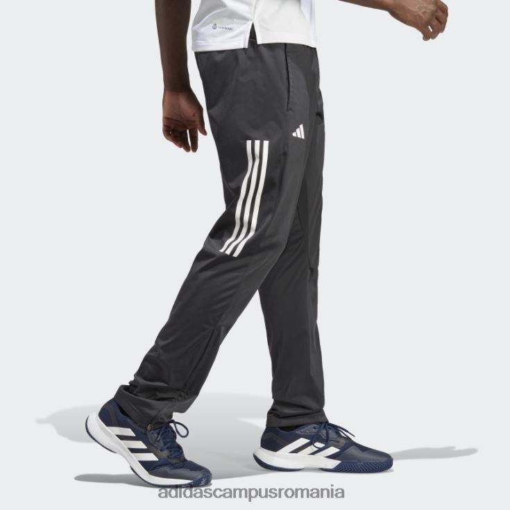 adidas campus romania pantaloni de tenis de jogging negri tricotati cu 3 dungi bărbați negru J266N213324