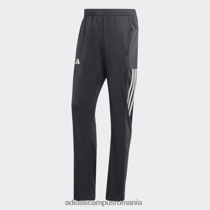 adidas campus romania pantaloni de tenis de jogging negri tricotati cu 3 dungi bărbați negru J266N213324