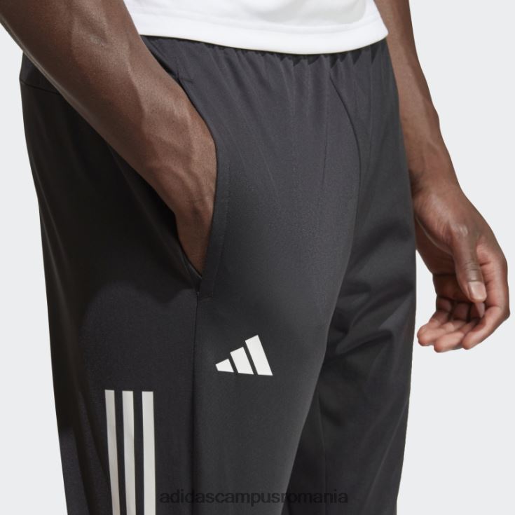 adidas campus romania pantaloni de tenis de jogging negri tricotati cu 3 dungi bărbați negru J266N213324
