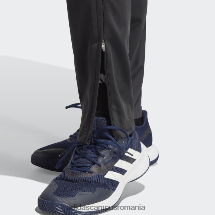 adidas campus romania pantaloni de tenis de jogging negri tricotati cu 3 dungi bărbați negru J266N213324