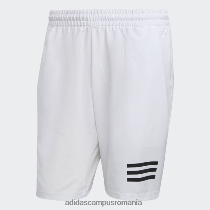 adidas campus romania pantaloni scurți club tenis 3 dungi negru bărbați alb negru J266N25633
