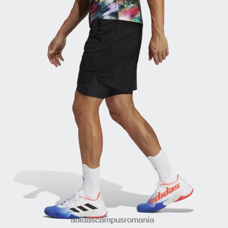adidas campus romania pantaloni scurți de 7 inci, doi-în-unul, negru bărbați negru J266N2944