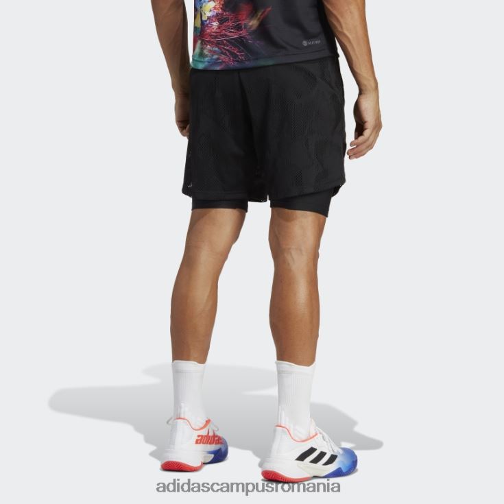 adidas campus romania pantaloni scurți de 7 inci, doi-în-unul, negru bărbați negru J266N2944