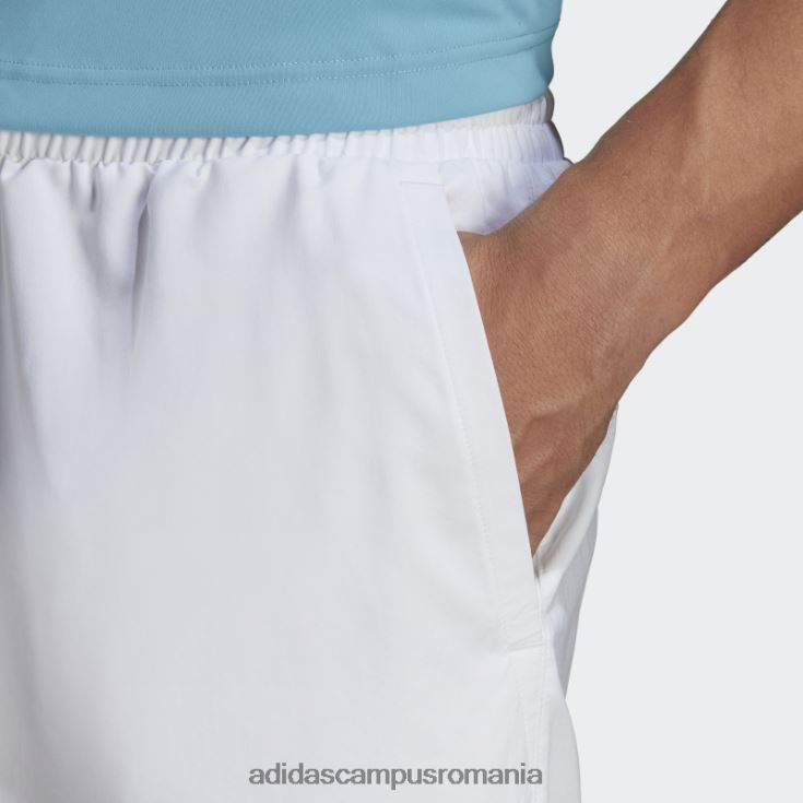 adidas campus romania pantaloni scurți de tenis club 3 dungi alb bărbați alb J266N213340