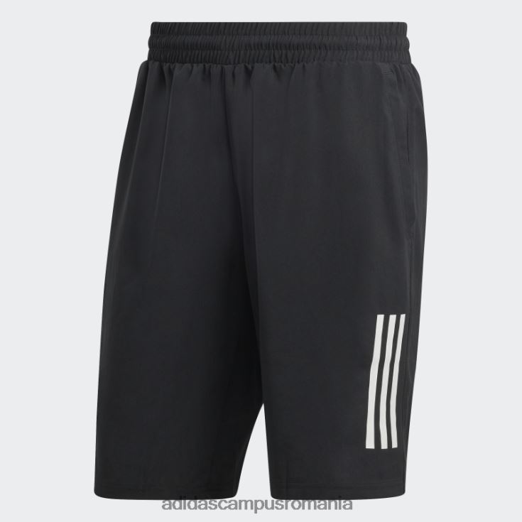 adidas campus romania pantaloni scurți de tenis club 3 dungi black hot bărbați negru J266N21045
