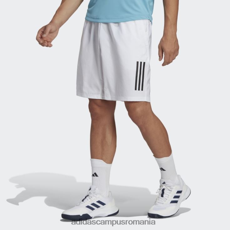 adidas campus romania pantaloni scurți de tenis club alb cu 3 dungi bărbați alb J266N2988