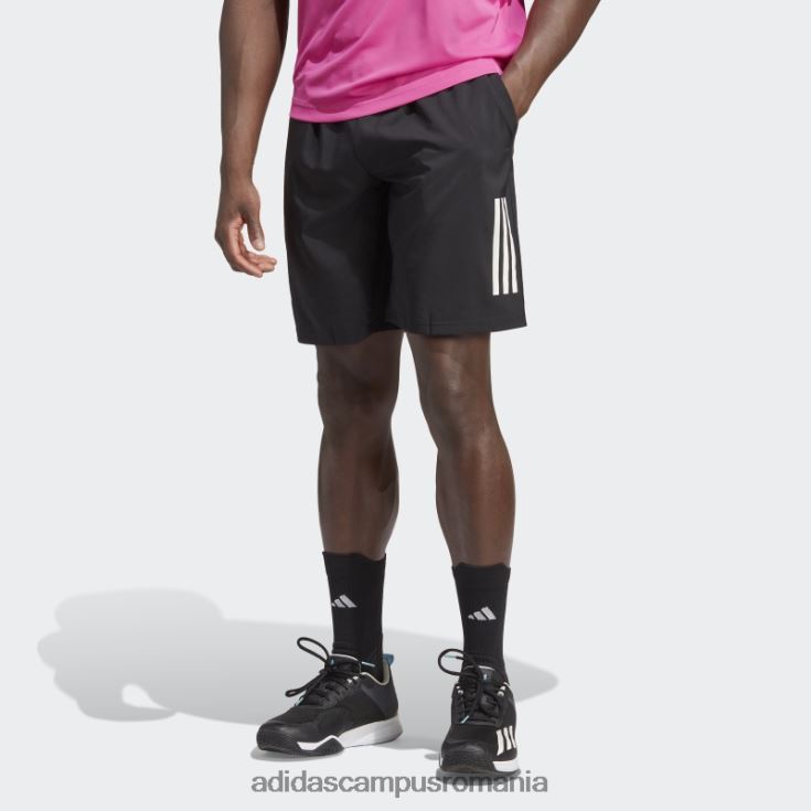 adidas campus romania pantaloni scurți de tenis cu 3 dungi de fashion club negru bărbați negru J266N26469