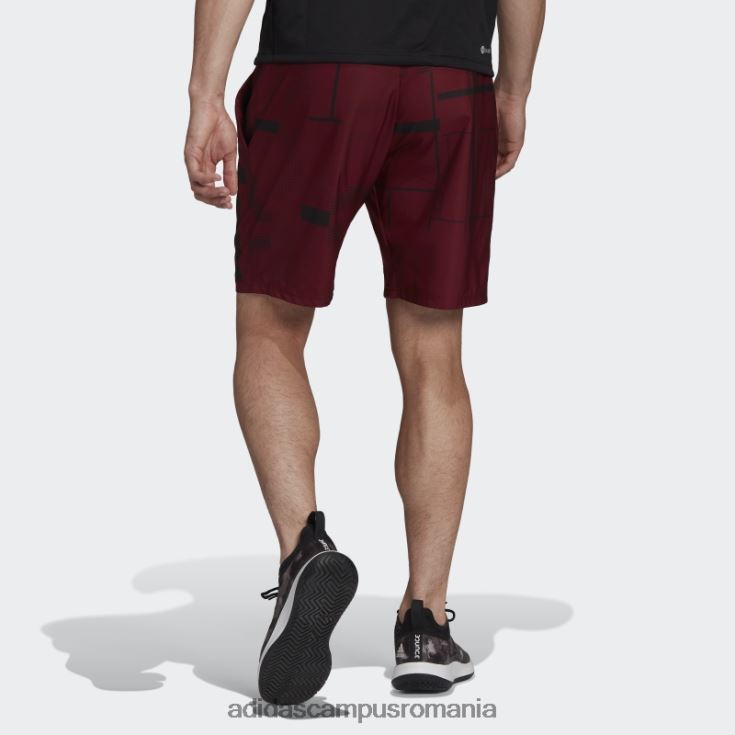 adidas campus romania pantaloni scurți de tenis grafic club roșii bărbați roșu/negru J266N215110