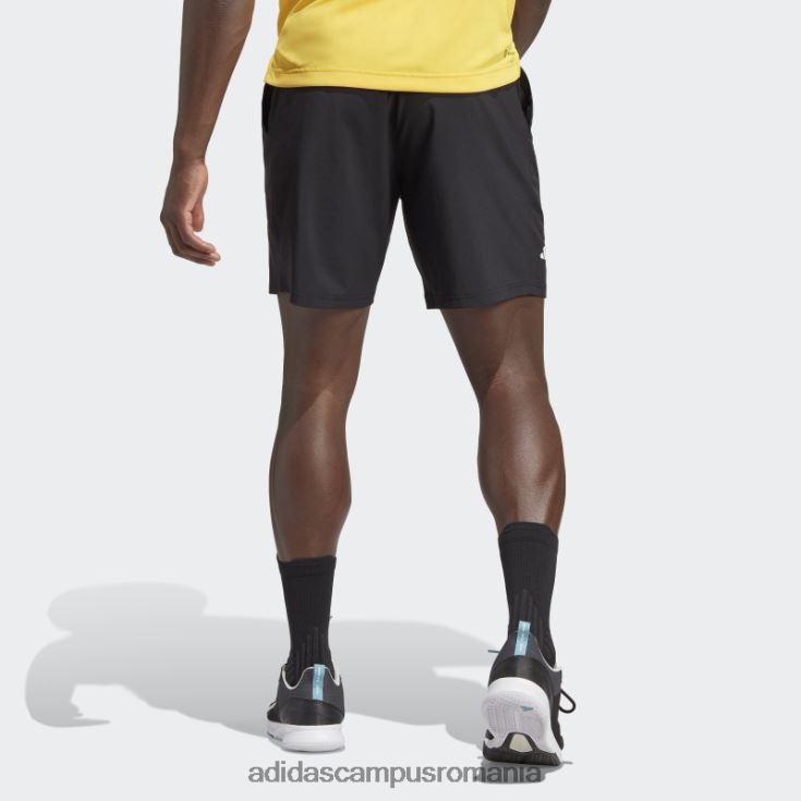 adidas campus romania pantaloni scurți țesuți stretch club de tenis negru bărbați negru J266N213328