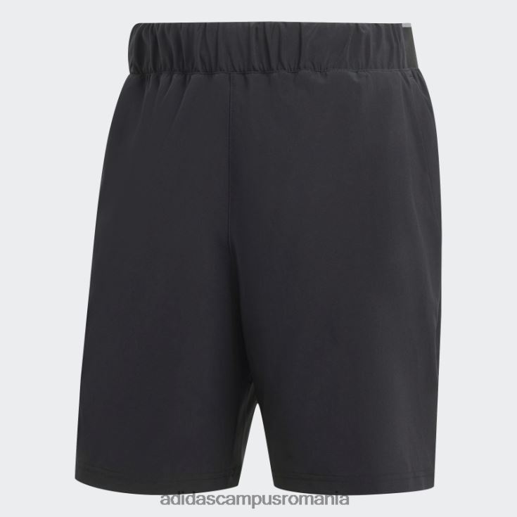 adidas campus romania pantaloni scurți țesuți stretch club de tenis negru bărbați negru J266N213328