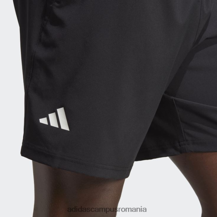 adidas campus romania pantaloni scurți țesuți stretch club de tenis negru bărbați negru J266N213328