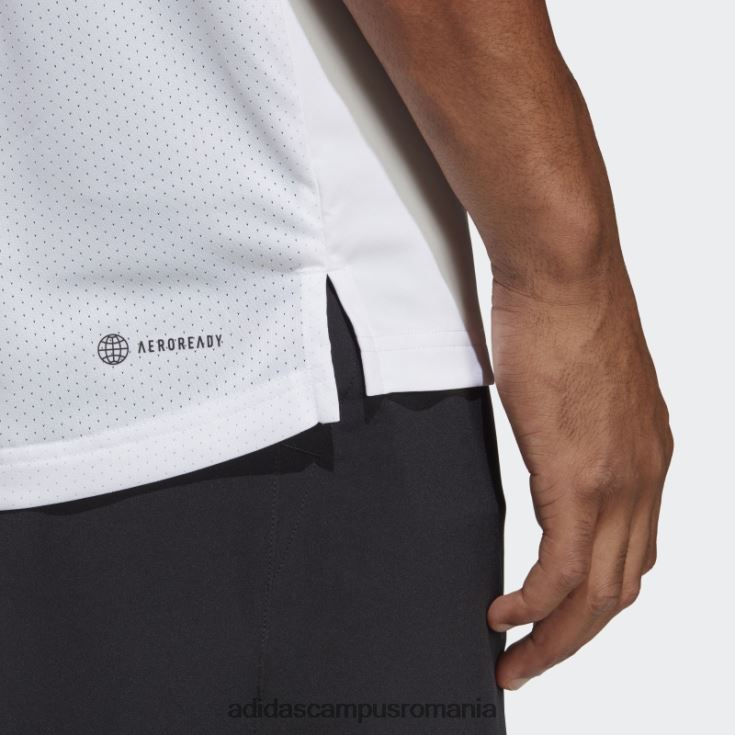adidas campus romania tricou club de tenis alb fierbinte bărbați alb J266N213945