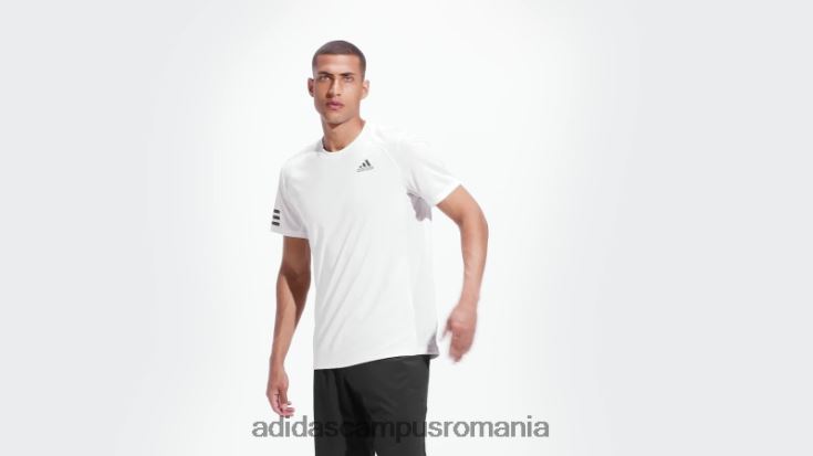adidas campus romania tricou club tenis 3 dungi alb adidas bărbați alb negru J266N24896