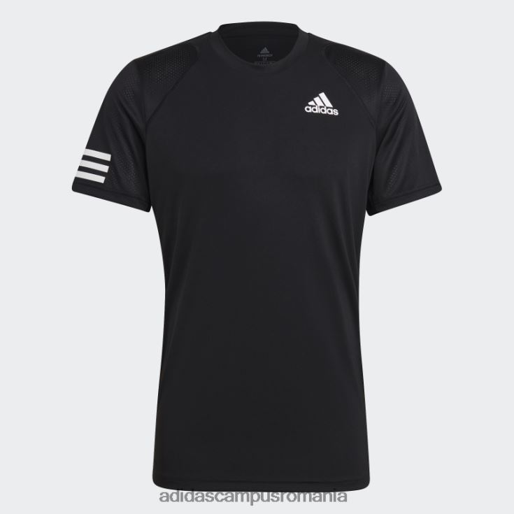 adidas campus romania tricou club tenis 3 dungi negru bărbați alb negru J266N214882