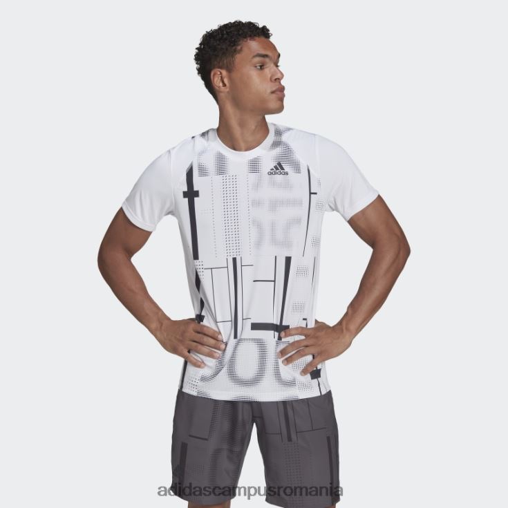 adidas campus romania tricou grafic club de tenis alb bărbați alb negru J266N215314
