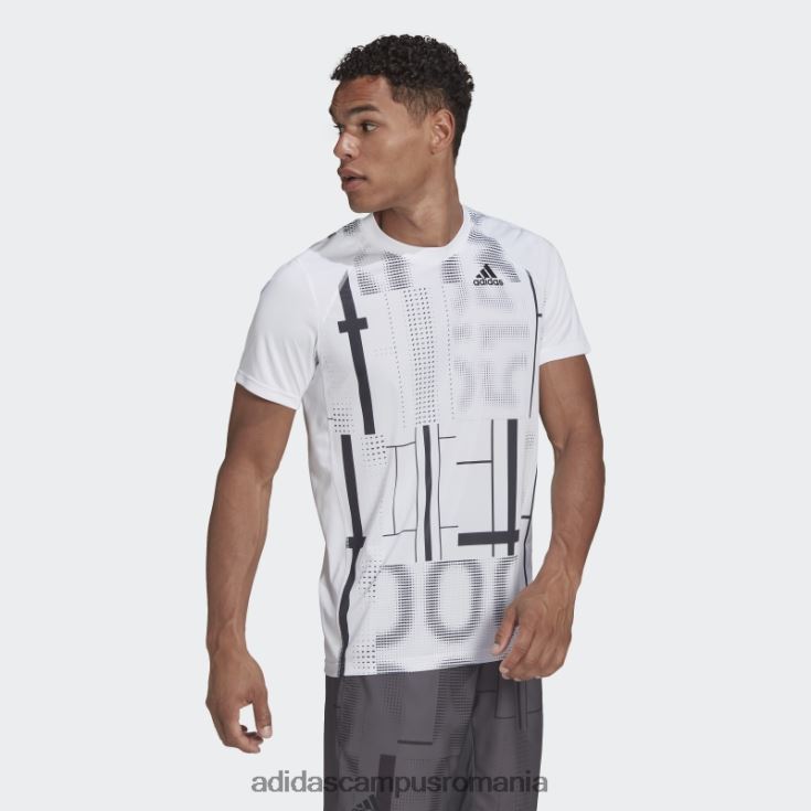 adidas campus romania tricou grafic club de tenis alb bărbați alb negru J266N215314