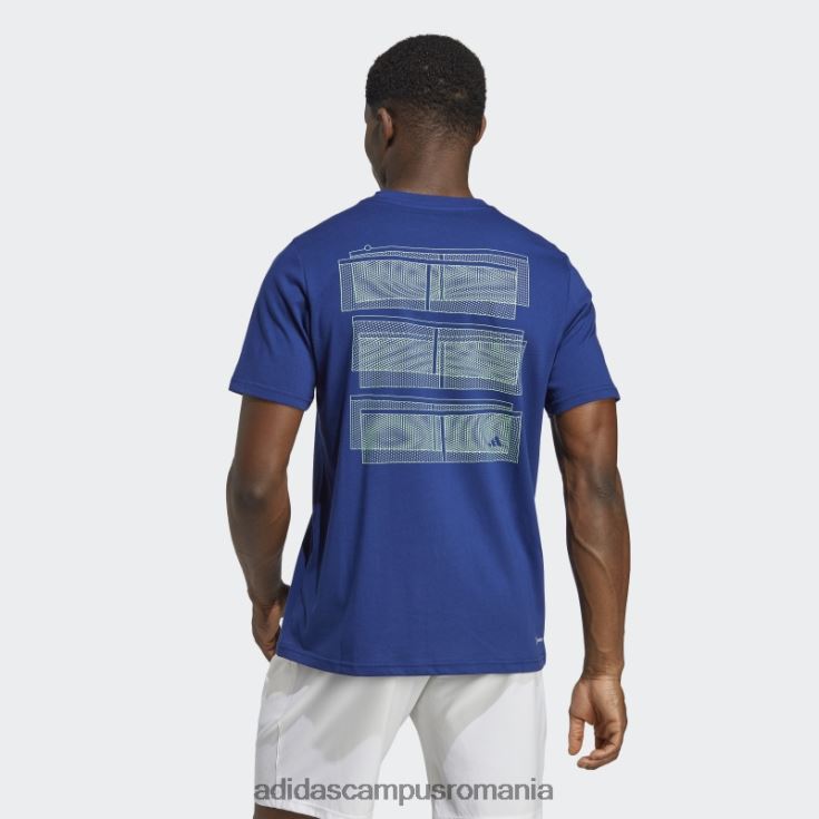 adidas campus romania tricou grafic de tenis victorie albastru bărbați albastru victorie J266N214080